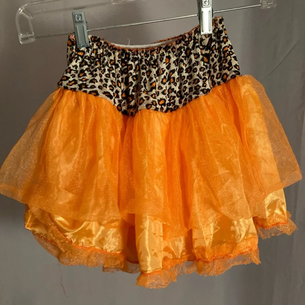 Leopard sparkle skirt one size fits all elastic